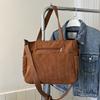 Casual Large Capacity Solid Color Tote Bag Hundred Shoulder Tote Crossbody Bag
