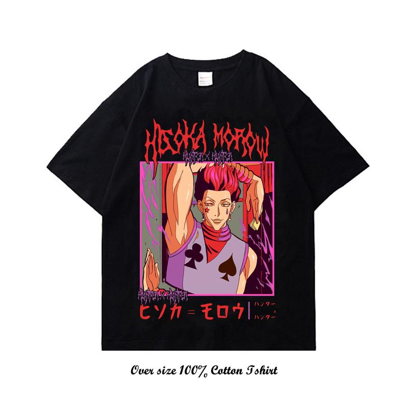 Japanese Anime Hunter X Hunter Graphic Print T Shirt Vintage Plus Size Cotton Crew Neck Short Sleeve T Shirt Women Men