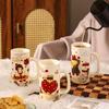 Parent Child Time Straight Cup Cute Water Cup Ceramic Cup Spring Souvenir High Appearance Mug Gift Box Gift