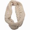 Winter Knitted Scarf Thickened Fleece Lined Warm Neck Warmer Cable Knit Pattern Soft Cozy for Cold Weather