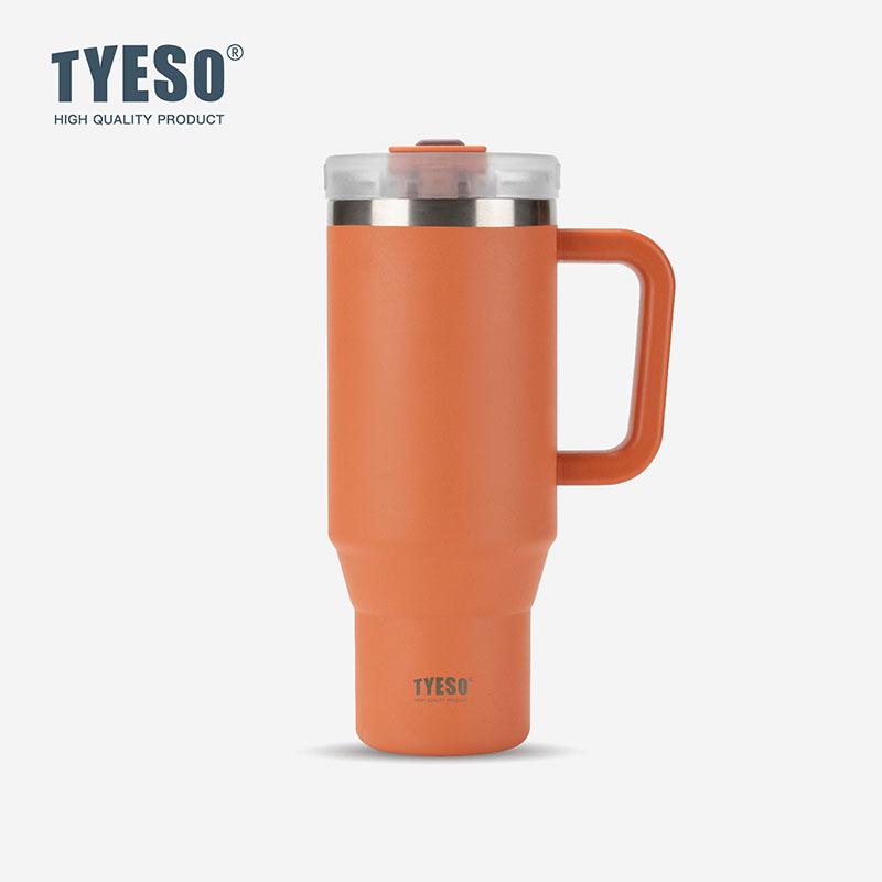 Taishuo Große Kapazität 304 Edelstahl Isolierter Kaffeebecher mit Strohhalm und Autohalterung