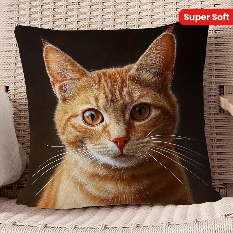 Roztomilý povlak na polštář se zvířátky: 2D plochý tisk, ne-skutečná výšivka, noční pohovka noční pohovka polštář