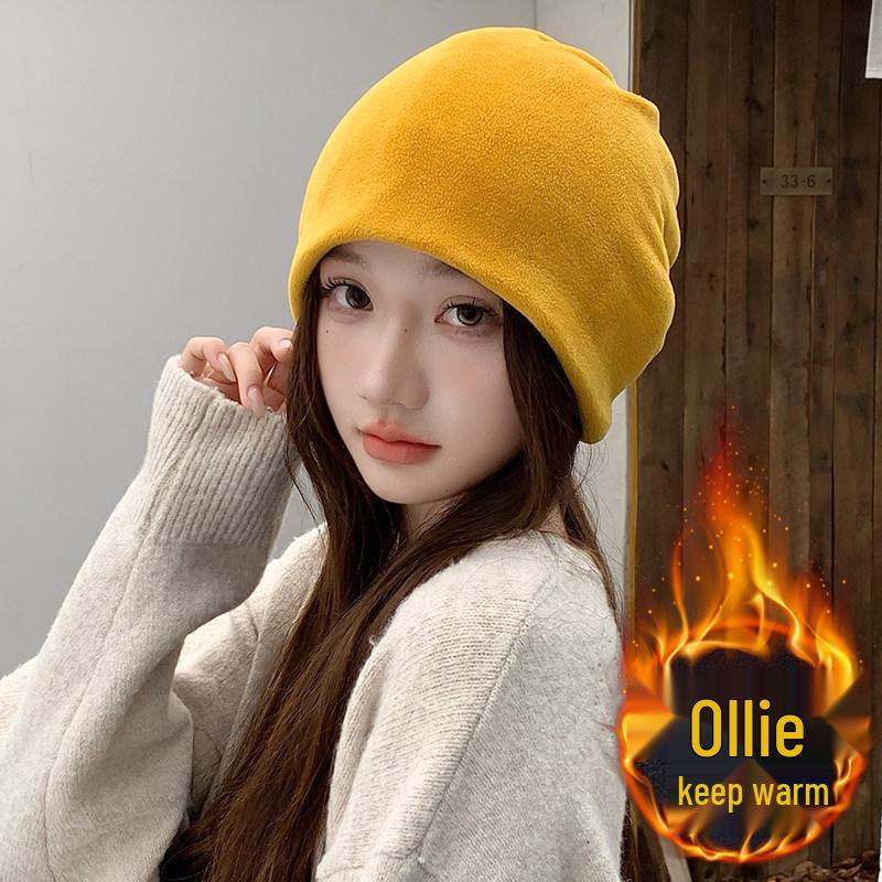 

Unisex Thickened Fleece-Lined Hat: Windproof, Warm, Slouchy Design with Ear Protection for Cycling, Mountaineering, and Postpartum Seasons One Size помаранчевий