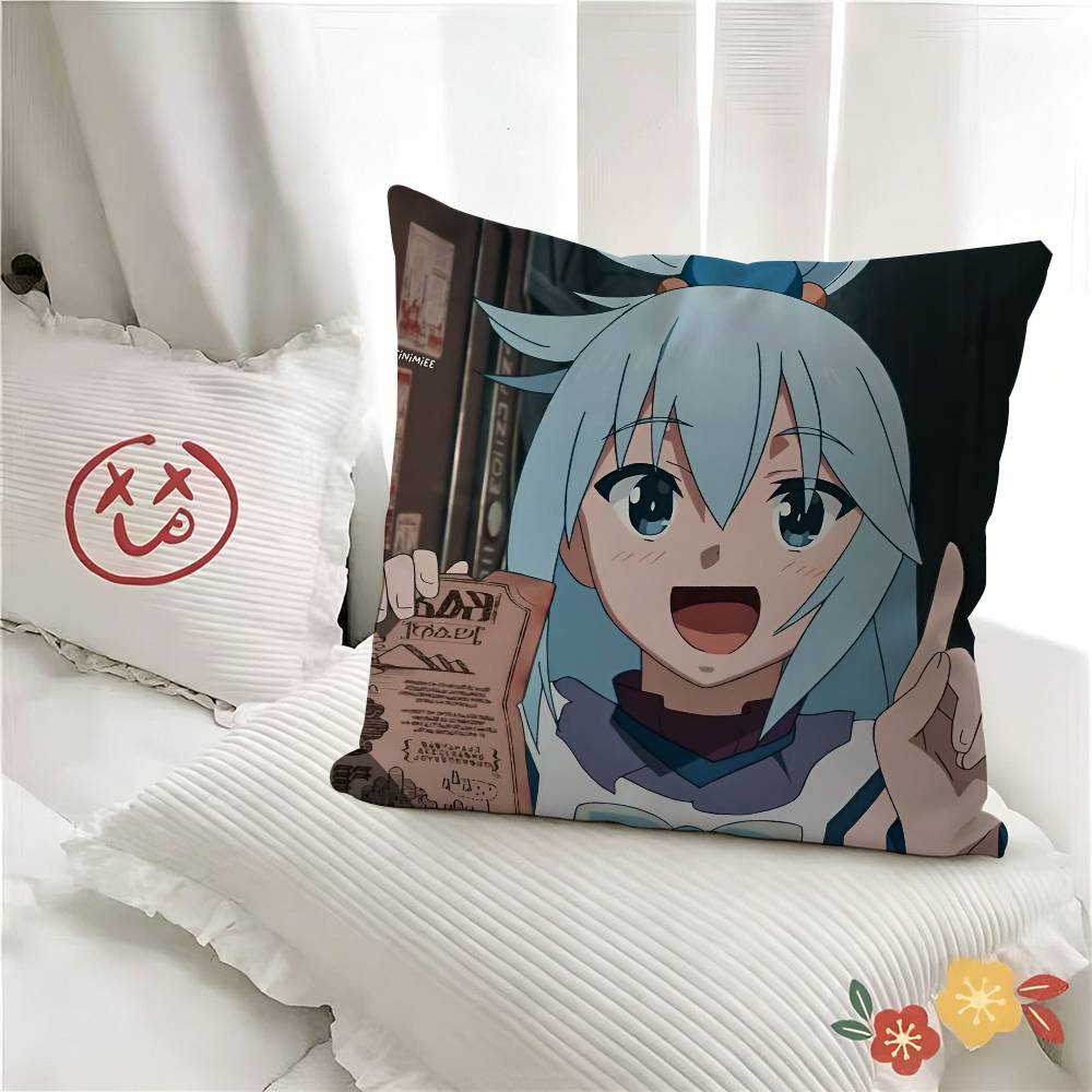 Konosuba Gods Blessing On This Wonderful World Pillow Case Fashion Square Pillowcase Bedroom Sofa Room Ins Decoration Leisure