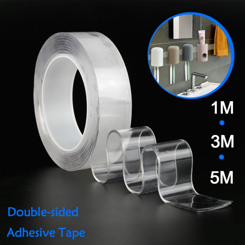 Reusable Double-Sided Adhesive Nano Traceless Tape Removable Sticker Washable Adhesive Loop