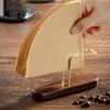 Oak/Walnut Wood Filter Paper Rack Holder Vertical Storage Stand Durable for Fan Shape V Shape Filter Paper Coffee Accessories
