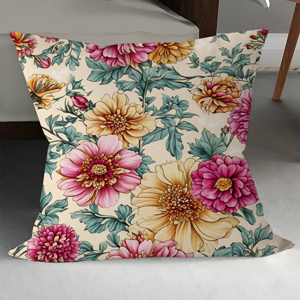 

Элегантная и нежная наволочка с цветочным принтом, декоративная подушка для дивана, домашний декор, наволочки 12x12Inch