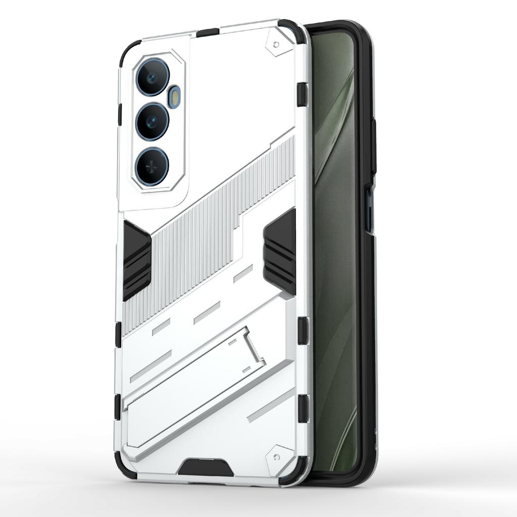 Pro Realme C65 4G Pouzdro PC+TPU Kryt telefonu proti poškrábání se skládacím stojánkem