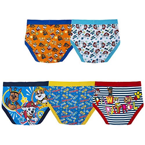 Nickelodeon Handcraft Little Boys' Paw Patrol Brief (Pack of 5), Assorted, 4