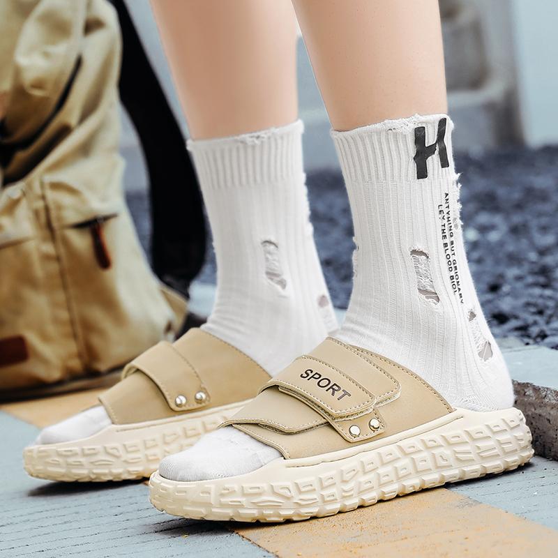Trendige Khaki Herren Sport-Slipper Herren Designer Sandalen Rutschfeste Plateau Pantoletten Für Herren Sommer Freizeit-Slipper pantuflas hombre