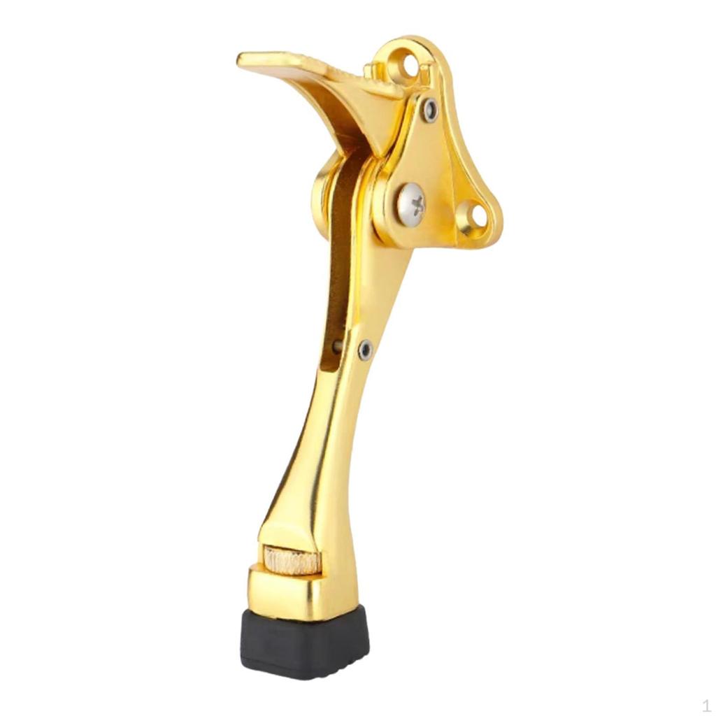 Adjustable Indoor Door Stop 5.5inch Long 10mm Rubber Tip Kickstand Foot Operated