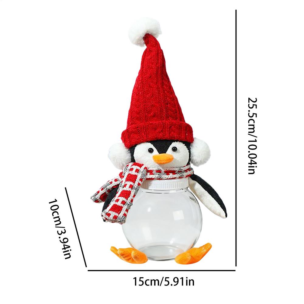 

Christmas Candy Jars With Lids Penguin Storage Jars Cute Canister For Snacks Dried Fruits Candies Collectors Seasonal Decorators красный