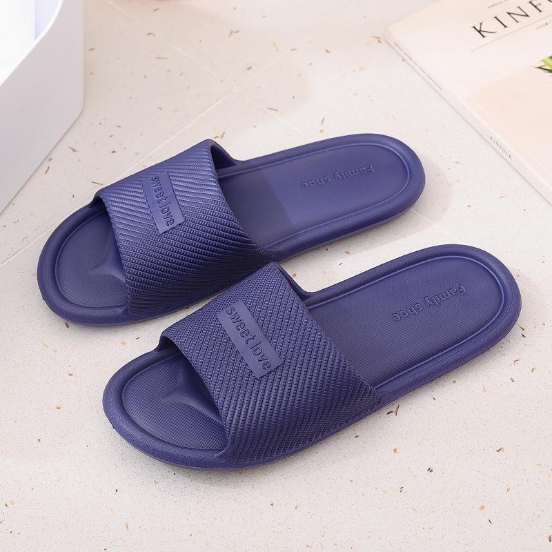 Household Couple Slide Slippers Non-Slip Soft Sole Indoor Bathroom Comfortable Lightweight Home Footwear for Men and Women