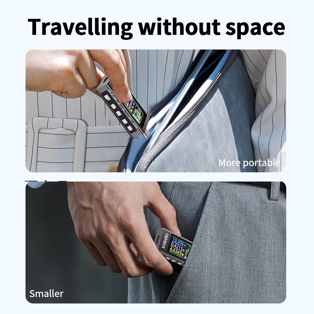 High definition Type-C Current Voltage Monitor Power Meter Tester PD Battery Capacity Digital LCD Display Meter DC 4-30V 0-8/12A