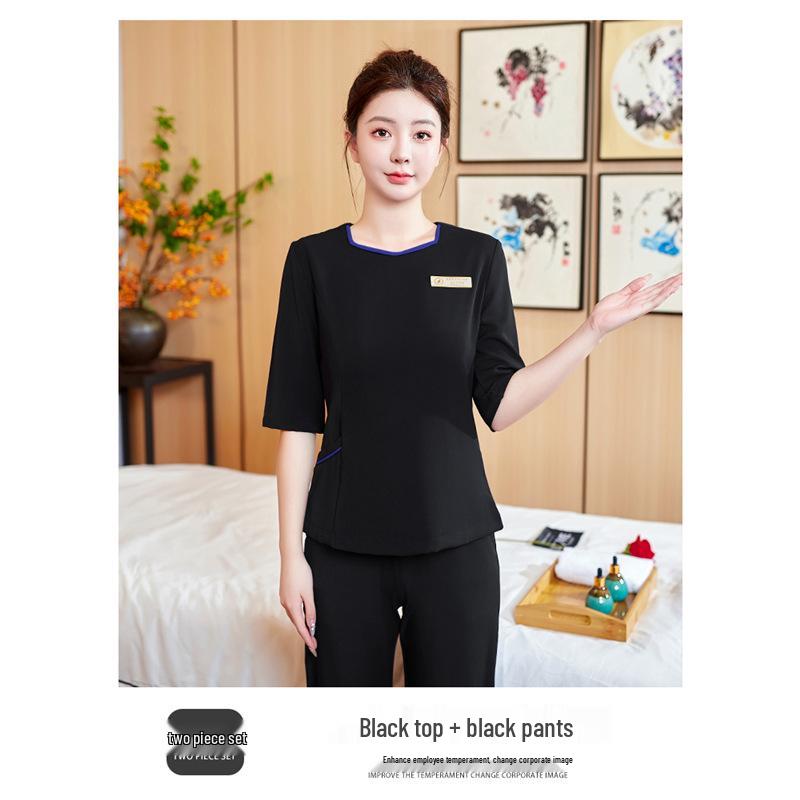 Women's High-End Beauty Spa Technician Pants Set for Head Therapists and Postpartum Recovery.