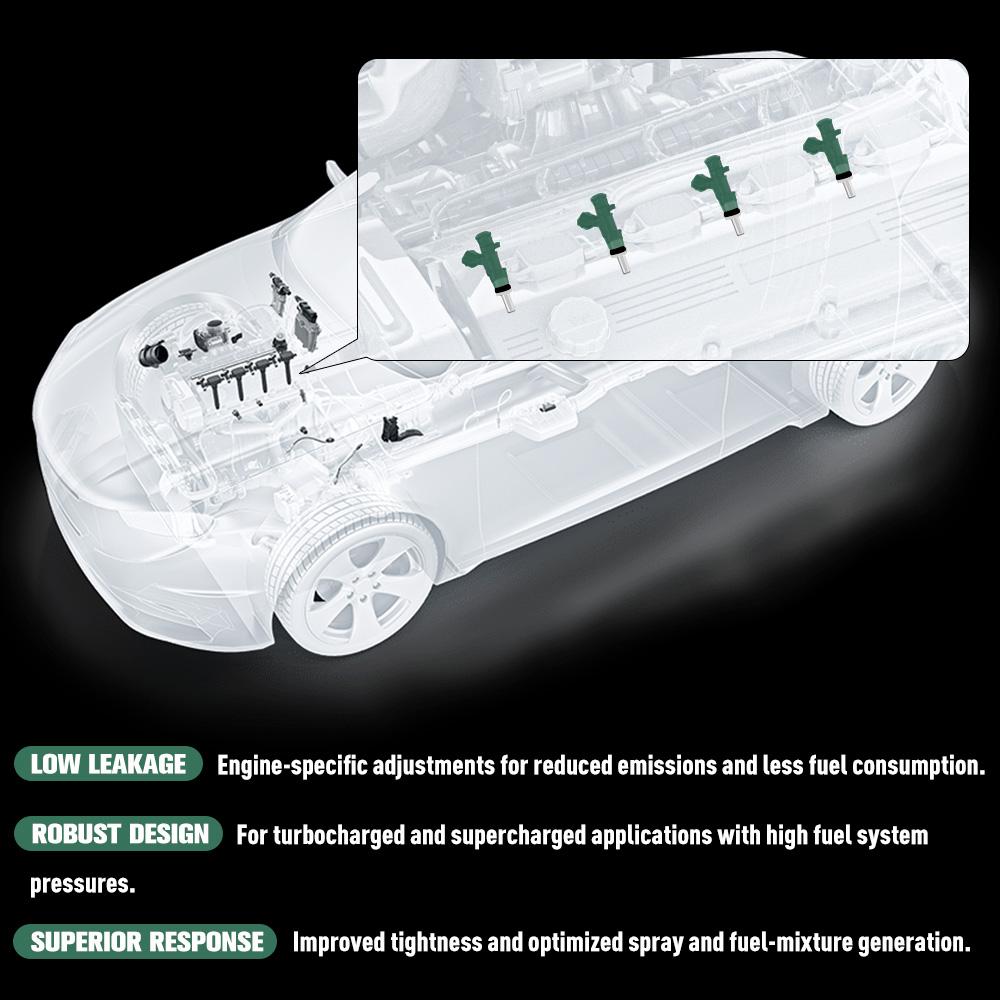1 Piece High Flow 0 280 155 968 Fuel Injector 440cc For Volov Commodore VN For Ford Fuel Injector 0280155968