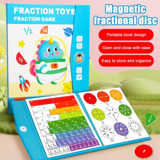1 Set Magnetic Fraction Tiles Circles Percentage Decimal Fraction Learning Math Manipulatives
