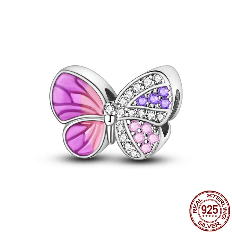 Fit Charms Fororiginal Bracelets 100%Copper Luminous Butterfly Series Beads Diy Jewelry Making For Women Gift
