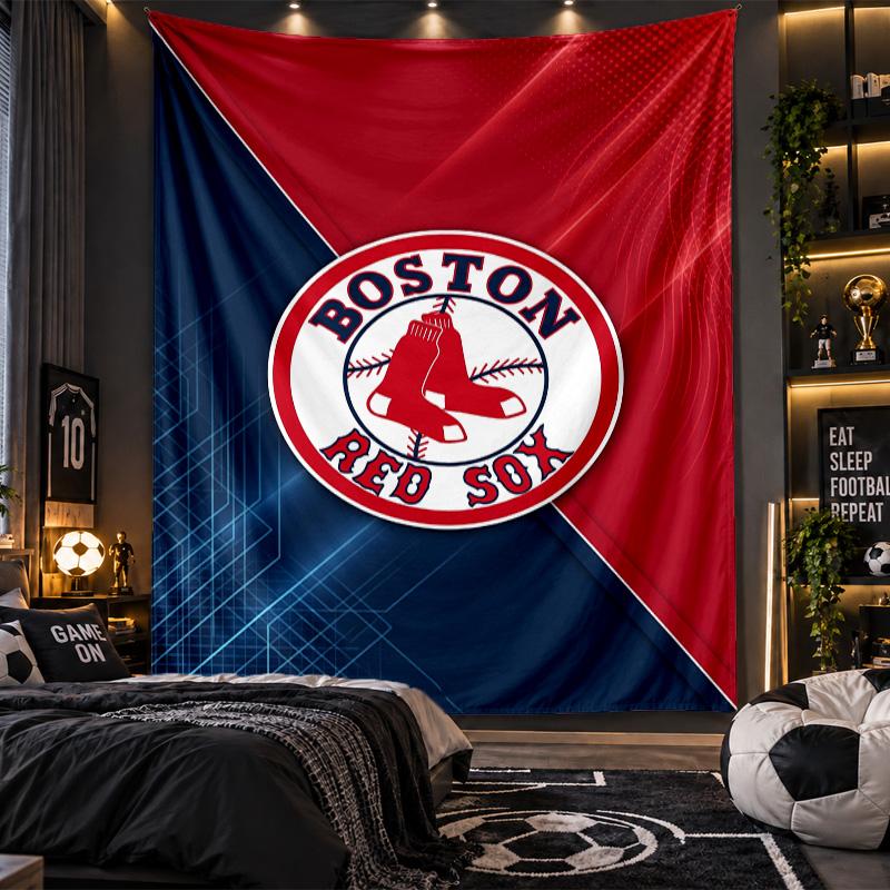 Wall Hanging Tapestry Boston Red Sox Print Cloth for Living Room Bedroom Home Decor