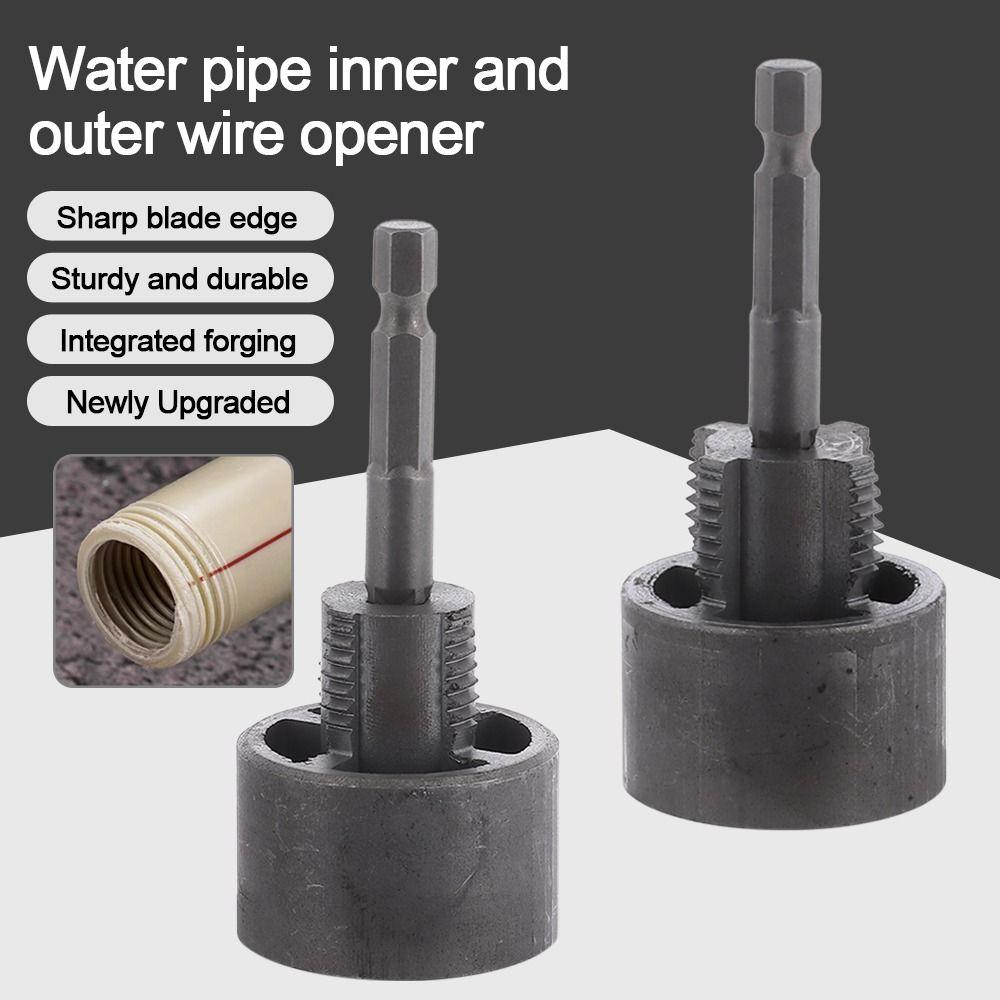 New 4/6 Points Pvc Pipe Threader Plumbing Tool Durable Pipe Threaders Multifunction Waterpipe Tapping Tool