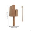 Wood Block Segmented Body Slotted Wooden Percussion Instrument Includes Beech
