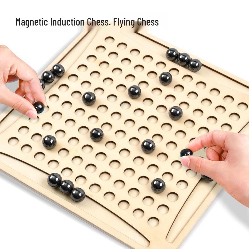 Magnetisches Fliegenschach: Zwei-in-Eins Frühkindliches Geschicklichkeits- & Konzentrationsspielzeug