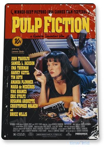 BLECHSCHILD Pulp Fiction Filmplakat Heimkino-Shop A