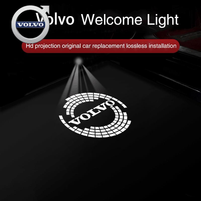 For Volvo 2Pcs Car Door Courtesy Light HD Welcome Lamp For Volvo XC90 V90 V60 XC60 V40 S80 S60 S90 C40 XC40 V70 XC70 C30 C70 EX9