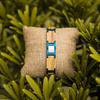 Custom Natural Wood Stainless Steel Link Casual/Sporty Unisex Adjustable Size Gift Fashion Bracelet