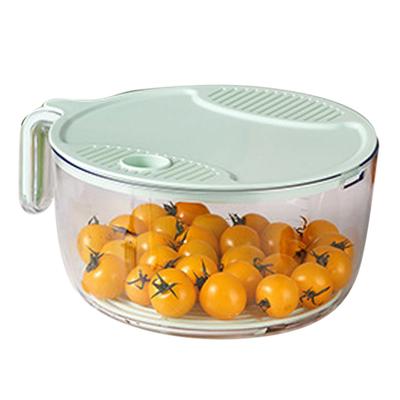 Kitchen Drain Basket Multifunctional Food Washing Bowl Refrigerator Freshness Box for Rice