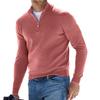 Men's Casual Classic Zipper High Neck Solid Color Slim Knitted Pullover