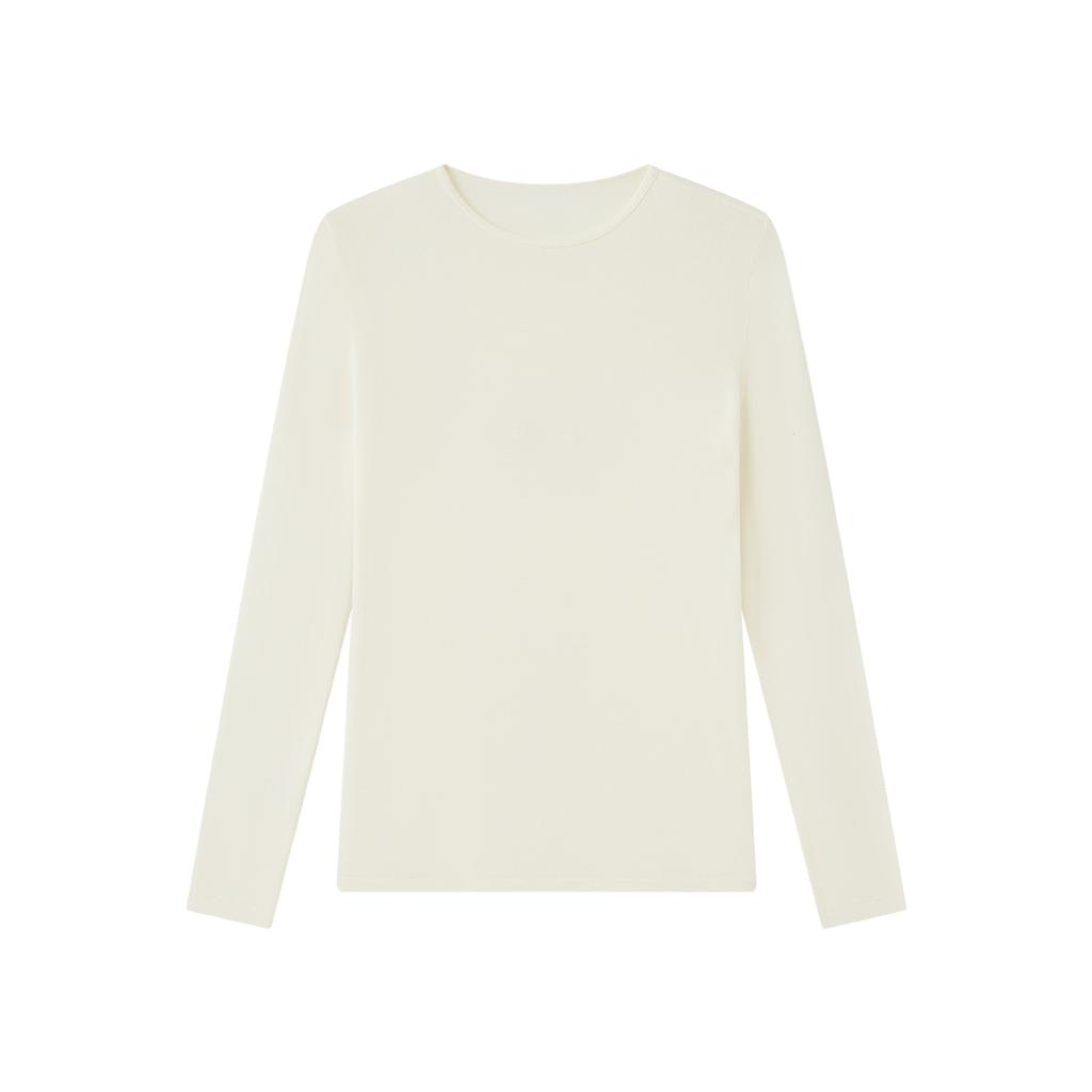 Tencel Modal Cashmere Bottoming Shirt for Women in Autumn and Winter Slim Solid Color Skin-friendly T-shirt High-end Light Luxury Knitwear