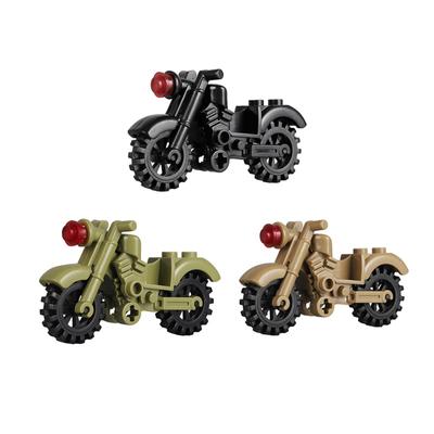 Militär WW2 Minifigur Motorcykel Motorcykel Byggklossar Klossar Modell Barn Vuxen Födelsedag Barnens Dag Gåvor