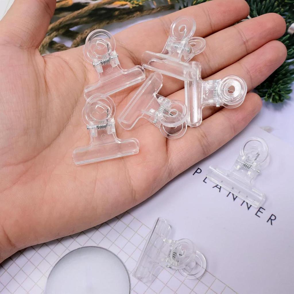 Clear Plastic Long Tail Clips for Test Papers and Stationery Organization