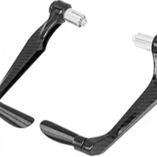 1 Pair Universal 22mm Brake Clutch Lever Protector Hand Guard Motorcycle Black