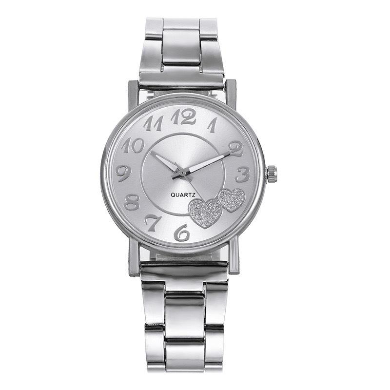 Casual Fashion Steel Belt Love Ladies Watch Wish Peach Heart Steel Belt Ladies Watch