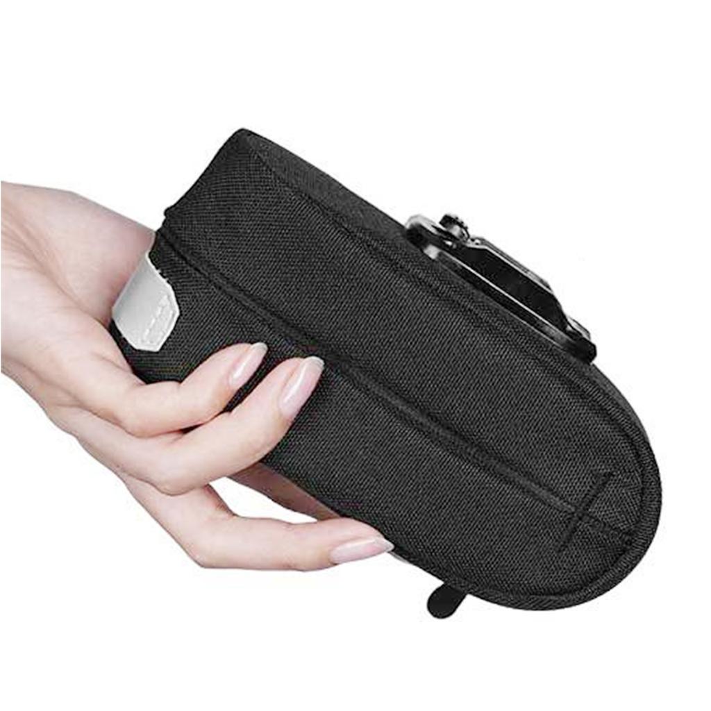 Bike Saddle Bag 0.3L Capacity Adjustable Storage Pouch Under Seat for Mountain Road Bikes Black