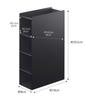 Yamazaki Wrap Stand 4-Tier Tower Wrap Holder Slim Design Black W8 X D18 X H29.5 Cm Easy Access 4996