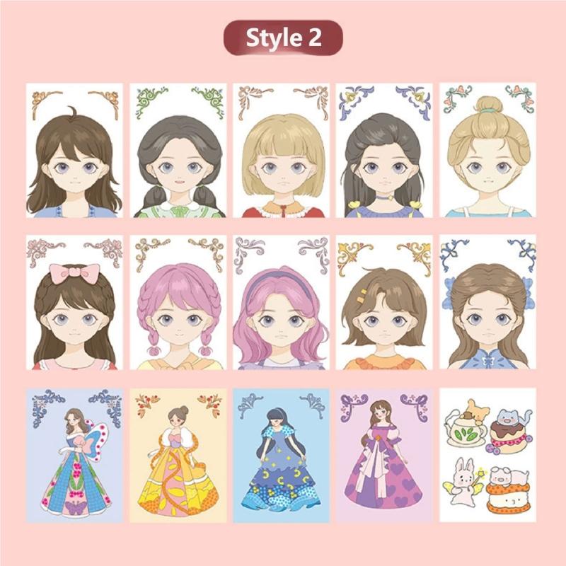 Magical Princess Makeup Sticker Set Cosmetic Toy For Kids Educational Drawing And Coloring Craft Activity Girls Gift