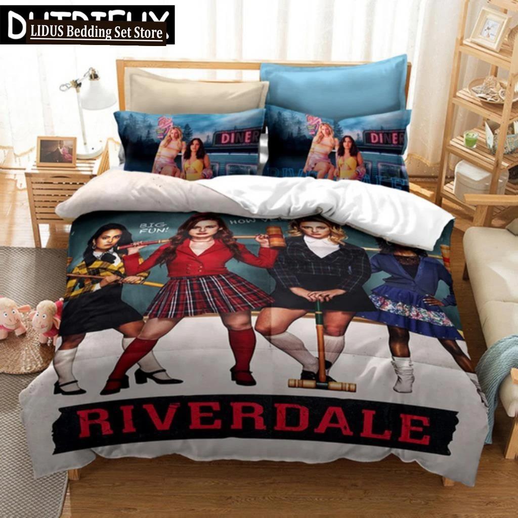 Movie Riverdale Bedding Set Teens Boys Duvet Cover Set With Pillow Cover Comforter Set Single Queen King Full Size Duvet Cover