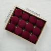 12 stuks 8cm Wijnrood Kerstbal Ornamenten Kerstboom Hanger 2025 Kerstfeest Decoratie 2026 Nieuwjaar Huisdecor