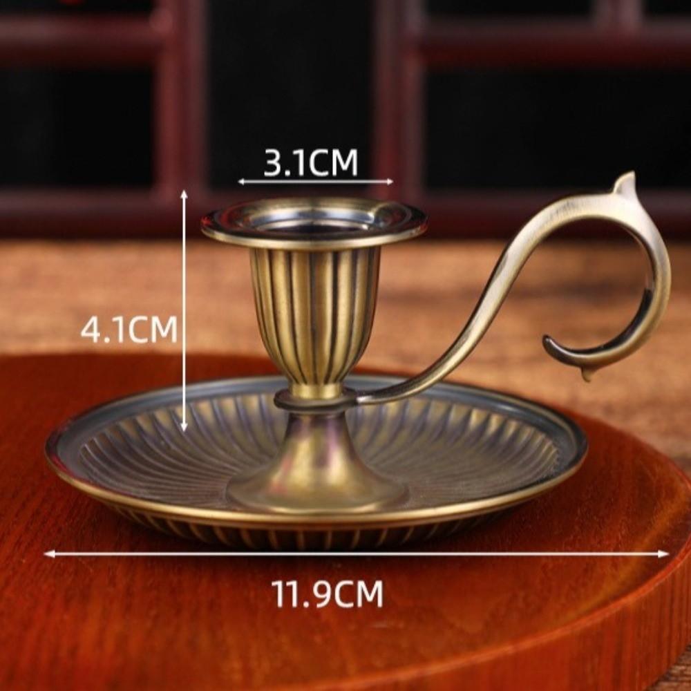 With Handle Metal Candlestick Vintage Candlestick Stand High Quality Candle Holder Table Decor