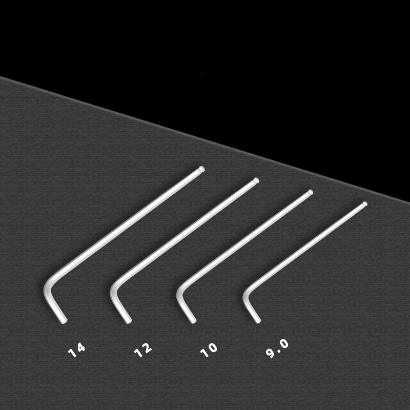 1.5-2-2.5-3-4-5-6-8-10-20Mm Professional Allen Wrench L Shaped Round Head Hexagonal Keys L-Type Repair Tools Hand Tool