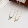 Light Luxury New Titanium Steel Necklace Women's Japanese and Korean Niche Simple Geometric Temperament Versatile and Non-fading Collarbone Chain