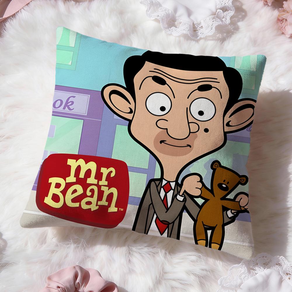 

Cartoon M-Mr. BeanS Cushion Cover Premium Comfort Reversible Pillow Cove -Two in One Design for Any Room & Car Interior 40cmx40cm