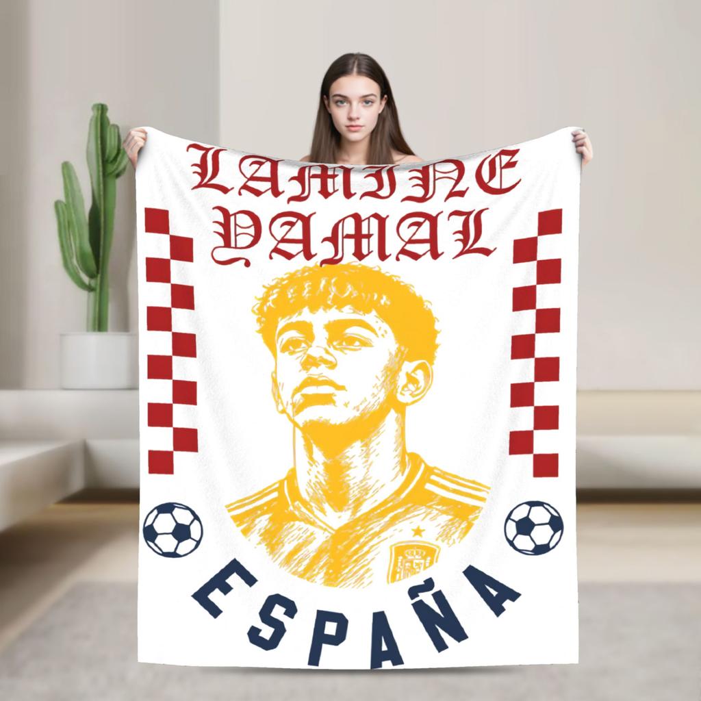 Lamine YYamal Flannel Blanket Number Football Creative Throw Blankets for Home cm Quilt