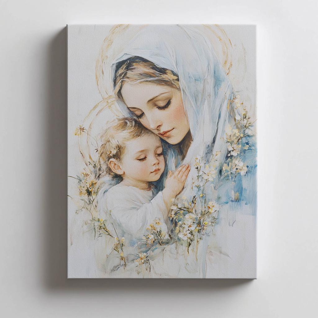 Mother With Child - Picture of the Virgin Mary with Child Mother With Child - Picture of the Virgin Mary with Child, 40X50 Cm, Frameless, Matte Paper 2