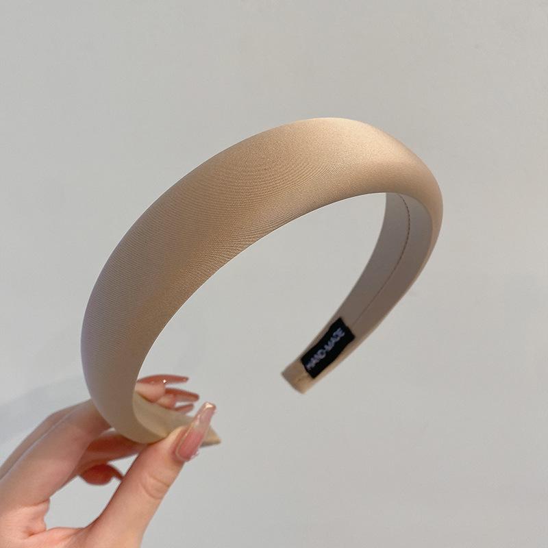 Satin Glossy Sponge Headband for Women To Go Out with High Head and Face Small Hair Accessories Clip Headband