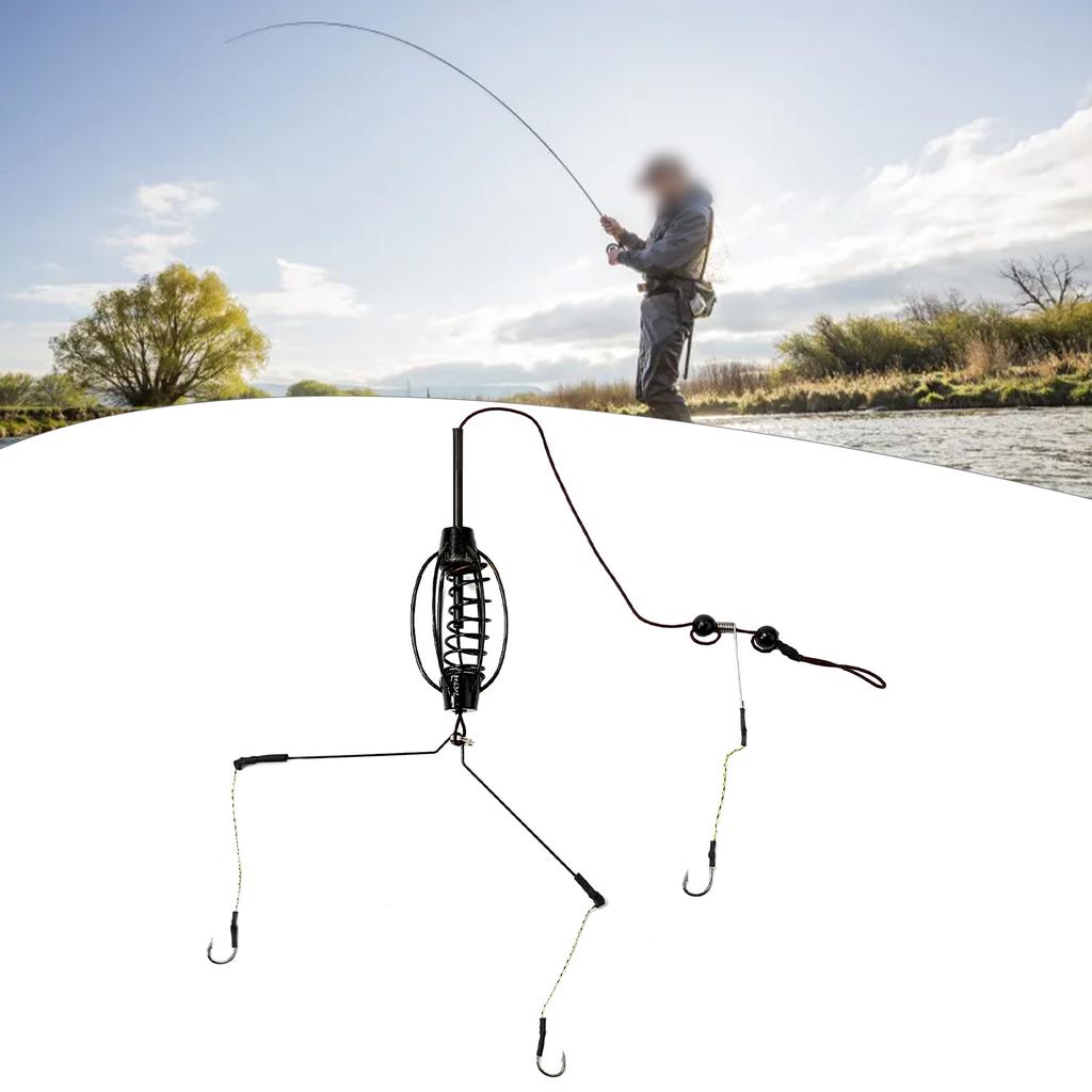 Hook Bait Cage Inline Method Feeder Cage Rig Set Coarse Carp Fishing Tool Set