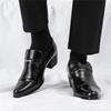 Neuer Kubanischer Modedesigner Slip-on Loafer Herren Spitz Schwarz Braun Hochzeit Erhöhungsschuhe Formelle Kleidung Schuhe Zapatos Hombre